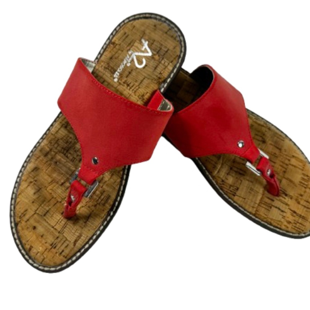 Women's Red Thong Sandals